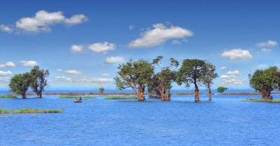 Tanguar Haor : striking  beauty of water and hills