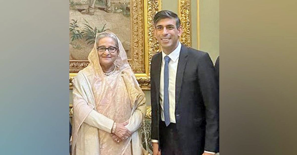 প্রধানমন্ত্রী শেখ হাসিনার সঙ্গে ব্রিটিশ প্রধানমন্ত্রী ঋষি সুনাক। প্রধানমন্ত্রী শেখ হাসিনার সঙ্গে ব্রিটিশ প্রধানমন্ত্রী ঋষি সুনাক।