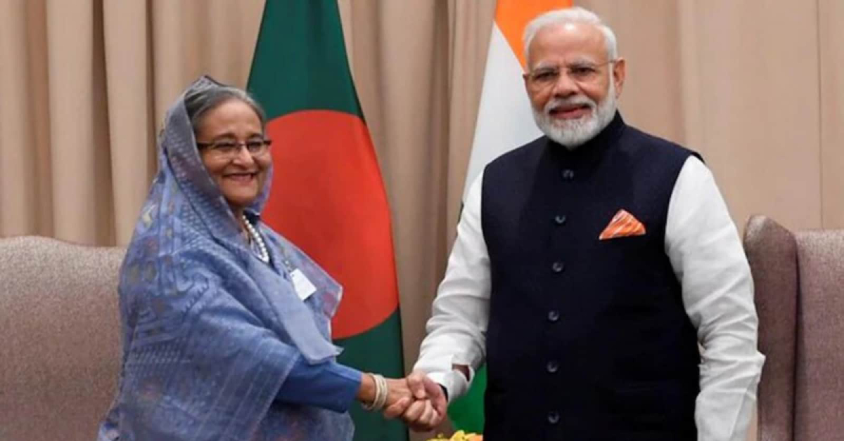 বাংলাদেশ-ভারতের প্রধানমন্ত্রী শেখ হাসিনা ও নরেন্দ্র মোদি। ছবি- সংগৃহীত বাংলাদেশ-ভারতের প্রধানমন্ত্রী শেখ হাসিনা ও নরেন্দ্র মোদি। ছবি- সংগৃহীত