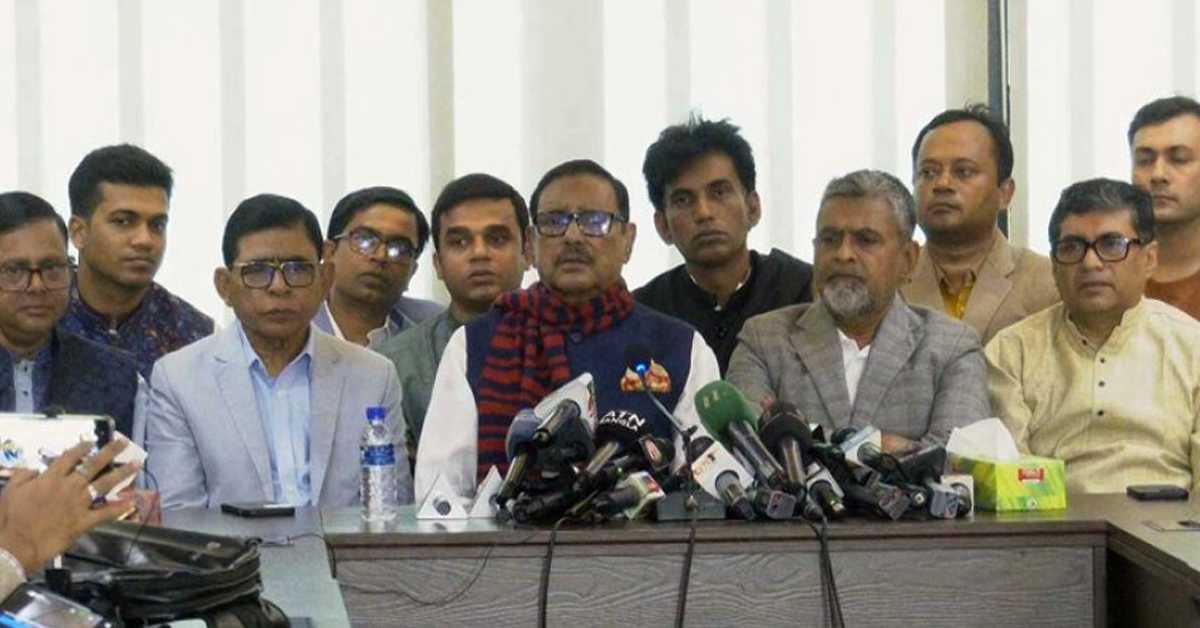 আওয়ামী লীগের সাধারণ সম্পাদক ও সেতুমন্ত্রী ওবায়দুল কাদের। ছবি- সংগৃহীত