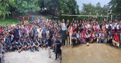 শাবিতে আন্তঃবিভাগ ভলিবল টুর্নামেন্টে চ্যাম্পিয়ন ছেলেদের ‘আইপিই’