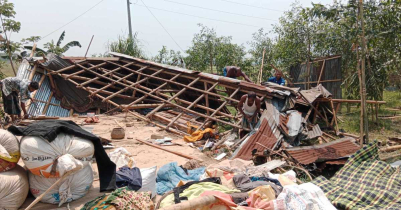 কমলগঞ্জে বৈশাখী ঝড়, শিলাবৃষ্টিতে বোরোধানের ক্ষ-তি