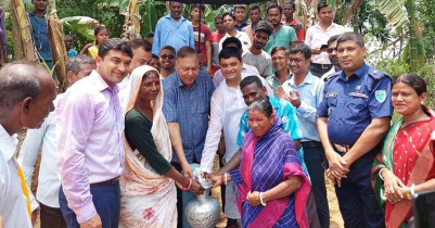 লাখাইছড়া চা বাগানের ১৫০ পরিবারে নিরাপদ পানি সরবরাহ