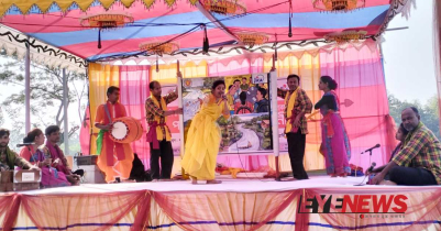 কমলগঞ্জে জাইকার অর্থায়নে ঐতিহ্যবাহী পটগান ও নাটক প্রদর্শন কমলগঞ্জে জাইকার অর্থায়নে ঐতিহ্যবাহী পটগান ও নাটক প্রদর্শন