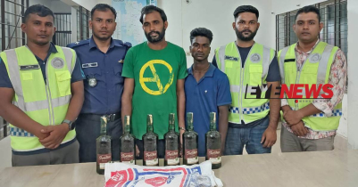 কমলগঞ্জ ও বড়লেখায় ৪৯ বোতল বিদেশি মদসহ আটক ৩ 