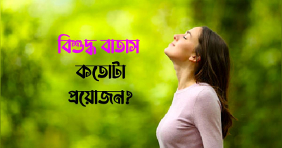 শরীর ও মন সুস্থ রাখতে বিশুদ্ধ বাতাস কতোটা প্রয়োজন?