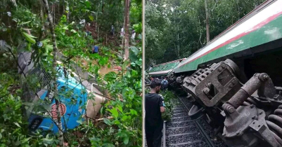 Rail communication snapped as train derails in Moulvibazar