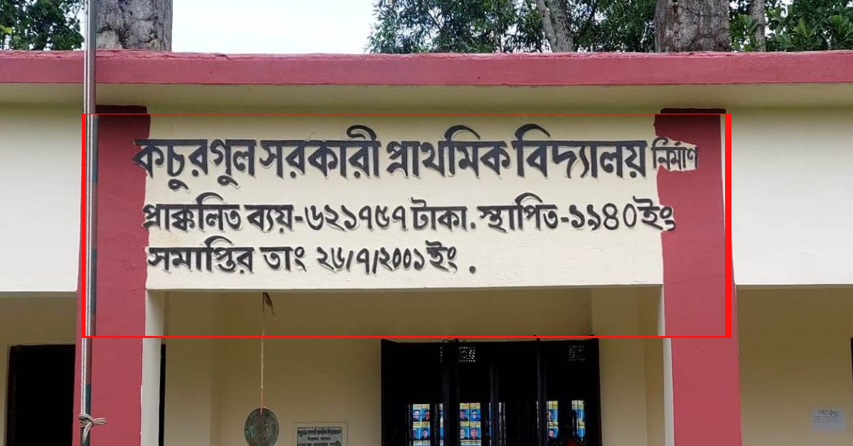 কচুরগুল সরকারী প্রাথমিক বিদ্যালয়। ছবি- আই নিউজ কচুরগুল সরকারী প্রাথমিক বিদ্যালয়। ছবি- আই নিউজ