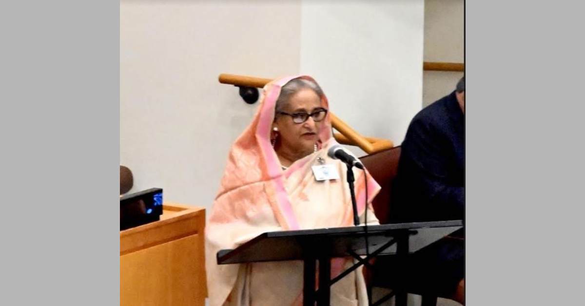 প্রধানমন্ত্রী শেখ হাসিনা। ছবি- বাসস প্রধানমন্ত্রী শেখ হাসিনা। ছবি- বাসস