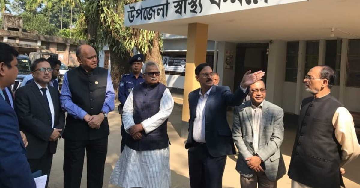 সিলেটের জৈন্তাপুর উপজেলা স্বাস্থ্য কমপ্লেক্স পরিদর্শনে স্বাস্থ্যমন্ত্রী।ছবি- সংগৃহীত