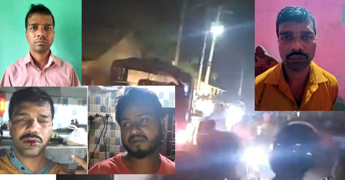 পুলিশ ঘটনাস্থল থেকে তাদেরকে উদ্ধার করে। ছবি- আই নিউজ পুলিশ ঘটনাস্থল থেকে তাদেরকে উদ্ধার করে। ছবি- আই নিউজ