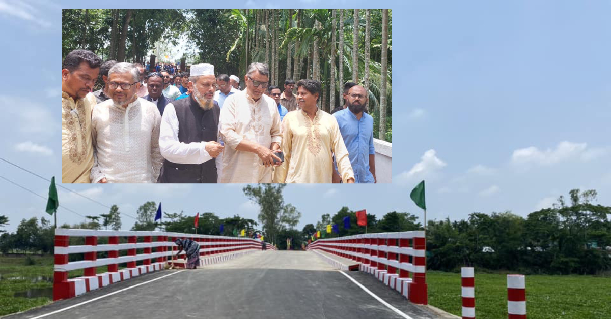 কোটি টাকা ব্যয়ে নির্মিত ৯৬ মিটার দীর্ঘ পিএসসি গার্ডার ব্রিজ। ছবি- আই নিউজ