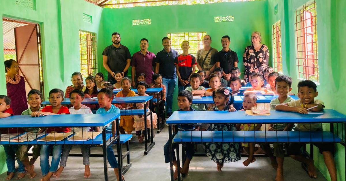 নতুন পাওয়া বিদ্যালয়ে খাসিয়া শিশু শিক্ষার্থীরা। ছবি- আই নিউজ