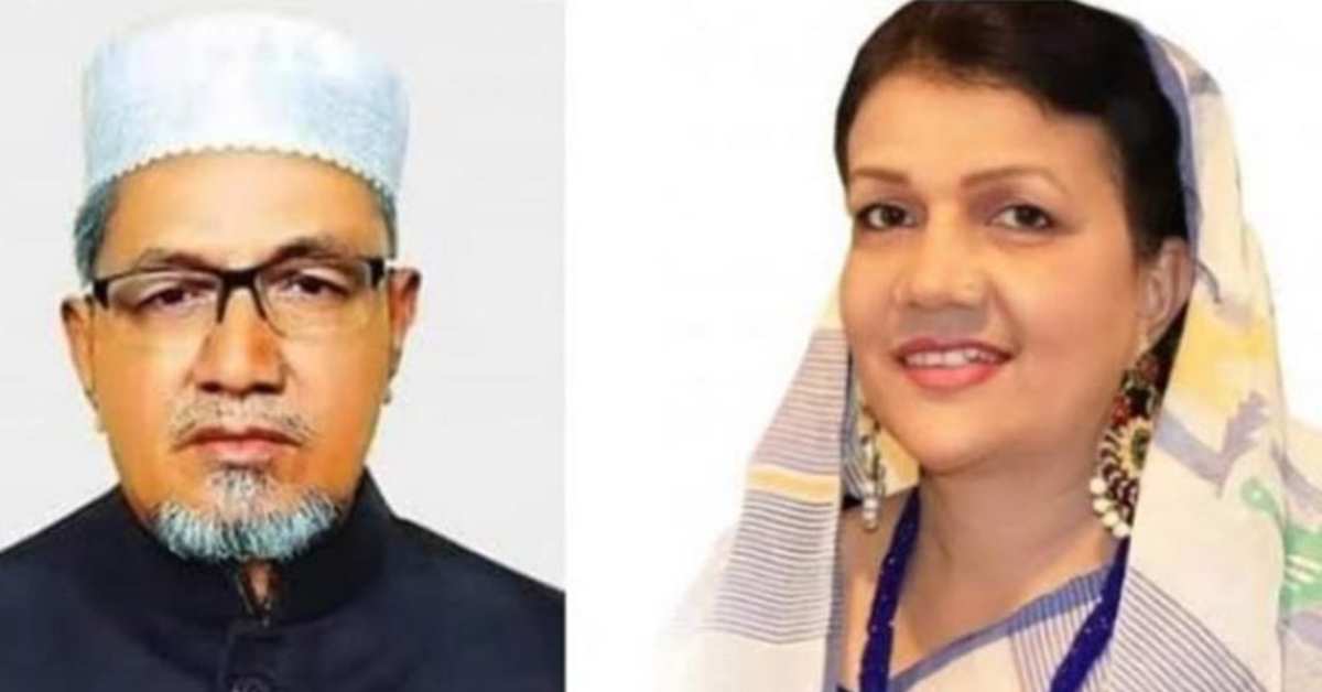 ময়মনসিংহ-৬ আসনের আলোচিত দুই প্রার্থী (বাবা-মেয়ে)।