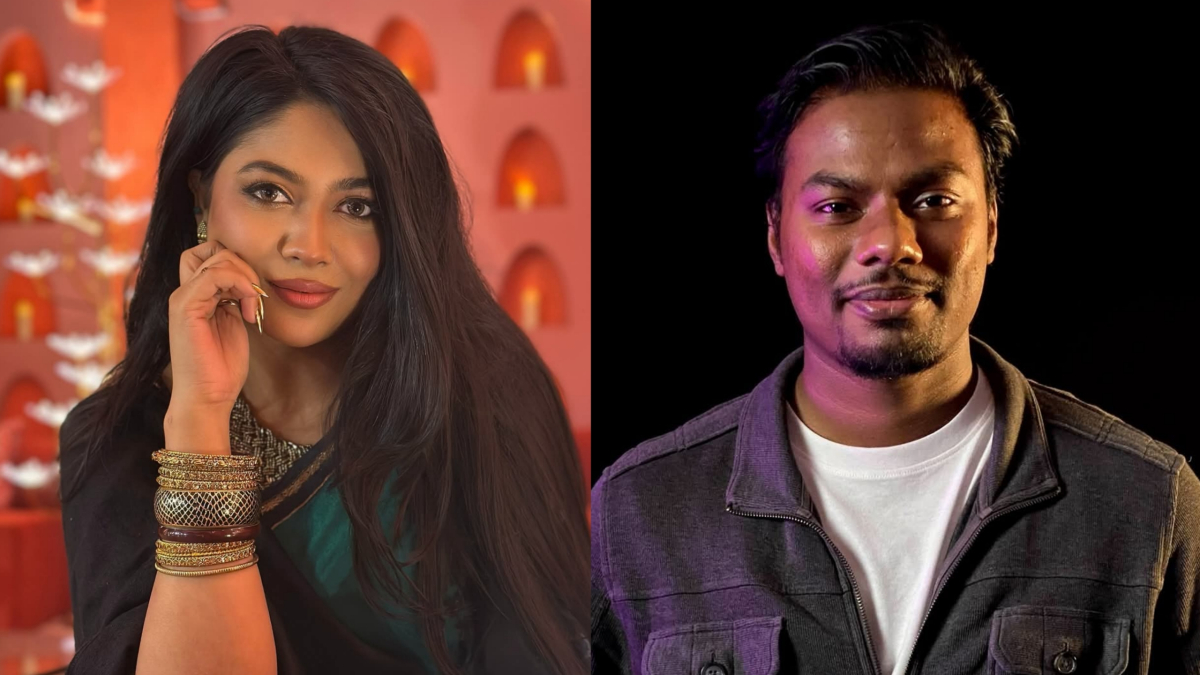 কণ্ঠশিল্পী জেফার রহমান ও উপস্থাপক রাফসান সাবাব। ছবি: আই নিউজ