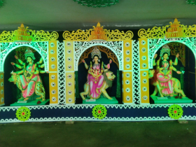 দেশের আগাম দুর্গা পূজা শুরু শ্রীমঙ্গলে