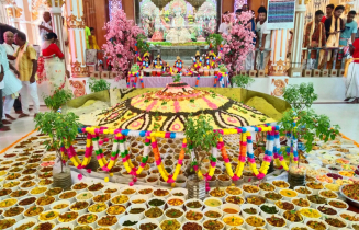 শ্রীমঙ্গলে অন্নকূট মহোৎসব: ১০৫০ কেজি পরিমাণ ভোগ নিবেদন