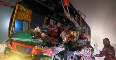 নবীগঞ্জে ট্রাকের পেছনে বাসের ধা`ক্কা, নি`হ`ত ২