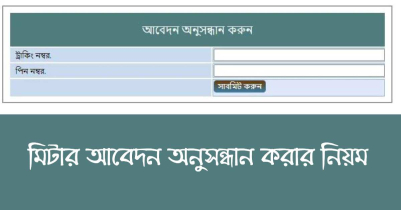 মিটার আবেদন অনুসন্ধান করার নিয়ম
