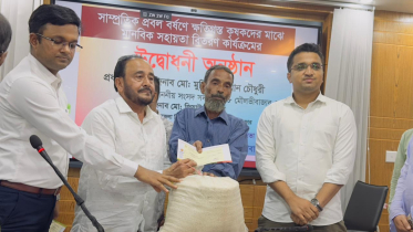 প্রবল বর্ষণে ক্ষতিগ্রস্ত কৃষকদের মাঝে মানবিক সহায়তা বিতরণ উদ্বোধন